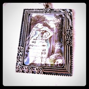 Handmade Headless Bride Cemetery Halloween Necklace Macabre
